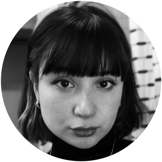 A black & white portrait of a young woman named HannaH Korangkool